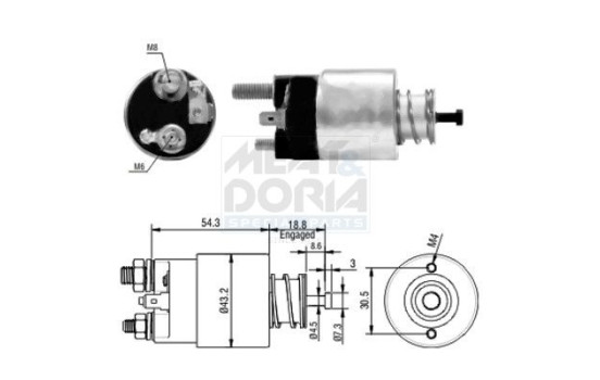Contactor, starter motor