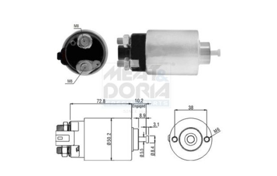 Contactor, starter motor