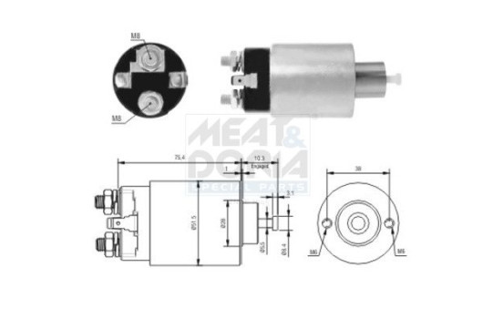 Contactor, starter motor