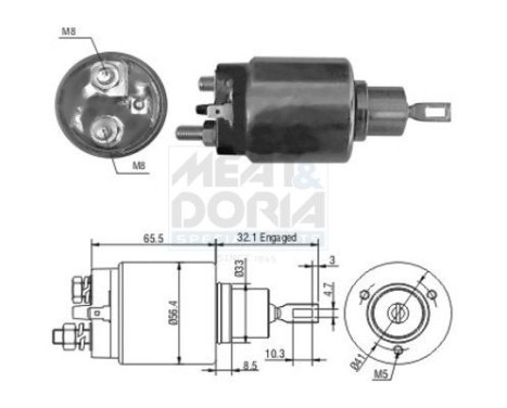 Contactor, starter motor