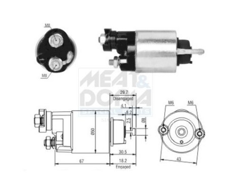 Contactor, starter motor
