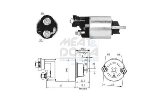 Contactor, starter motor