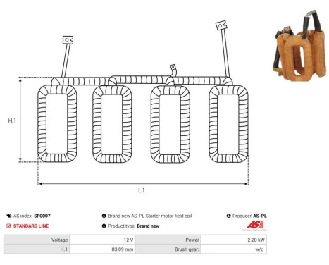 Exciter winding, starter, Image 2
