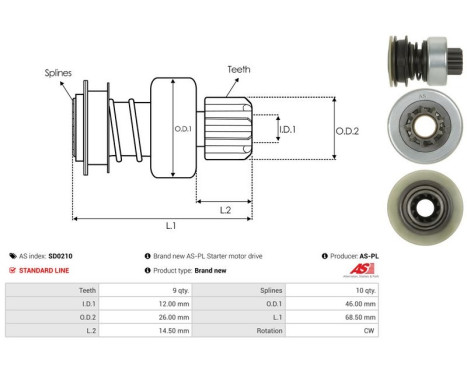 Free wheel drive, starter, Image 4