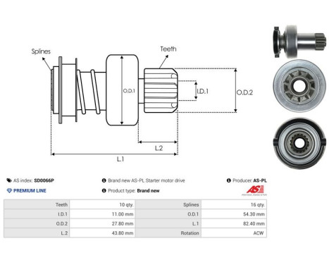 Free wheel drive, starter, Image 4