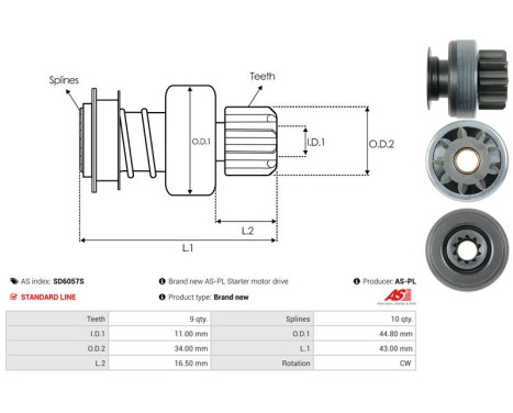Free wheel drive, starter, Image 4
