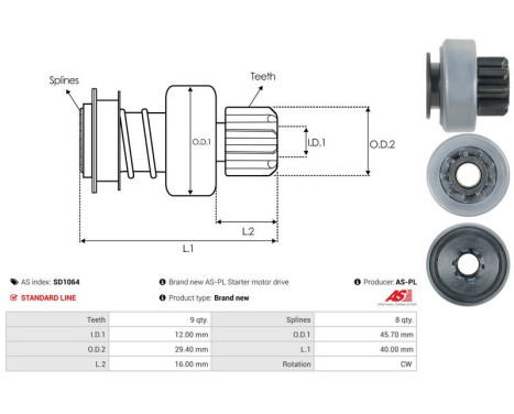 Free wheel drive, starter, Image 4