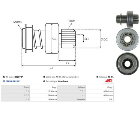 Free wheel drive, starter, Image 4