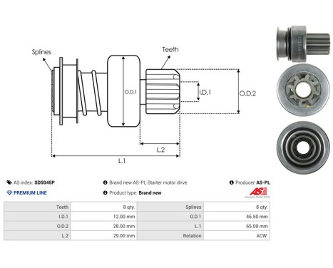 Free wheel drive, starter, Image 4