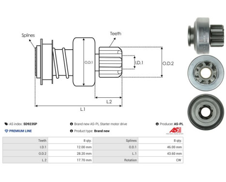 Free wheel drive, starter, Image 4