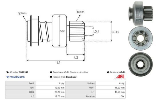 Free wheel drive, starter, Image 4