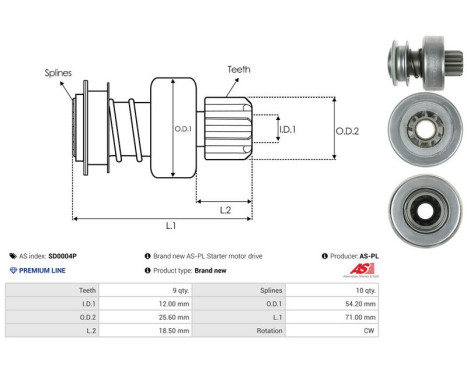 Free wheel drive, starter, Image 4