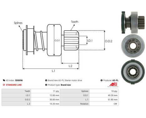 Free wheel drive, starter, Image 4