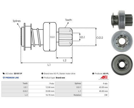 Free wheel drive, starter, Image 4
