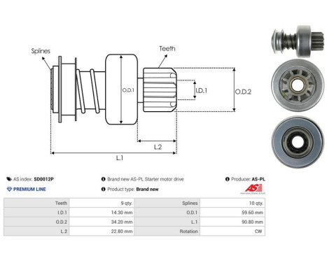 Free wheel drive, starter, Image 4