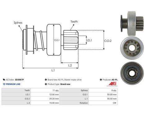 Free wheel drive, starter, Image 4