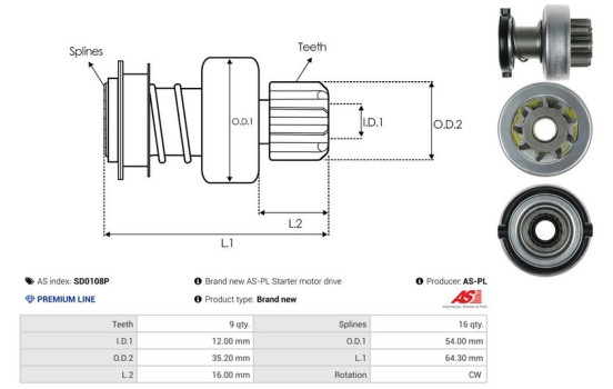Free wheel drive, starter, Image 4