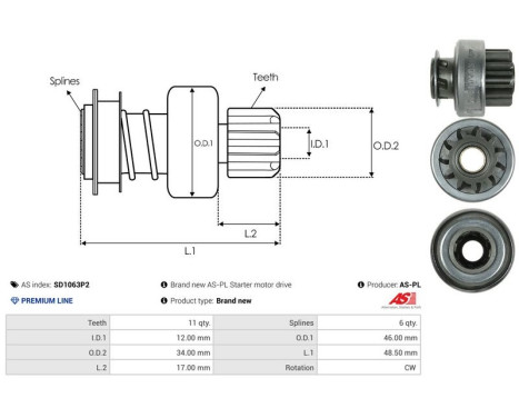 Free wheel drive, starter, Image 4