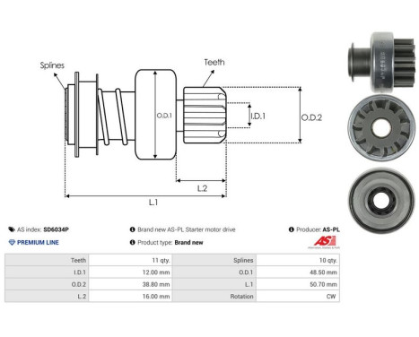 Free wheel drive, starter, Image 4