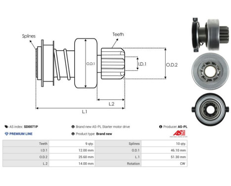 Free wheel drive, starter, Image 4