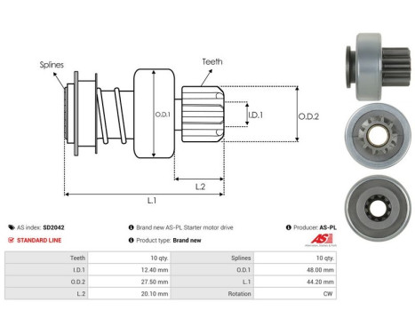 Free wheel drive, starter, Image 4
