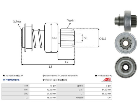 Free wheel drive, starter, Image 4