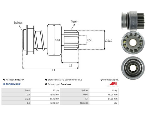 Free wheel drive, starter, Image 4