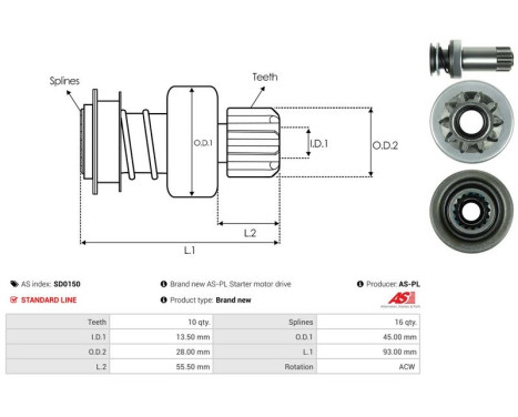 Free wheel drive, starter, Image 4