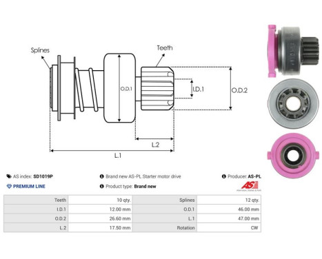 Free wheel drive, starter, Image 4