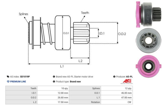 Free wheel drive, starter, Image 4