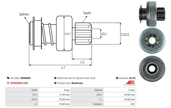 Free wheel drive, starter, Image 4