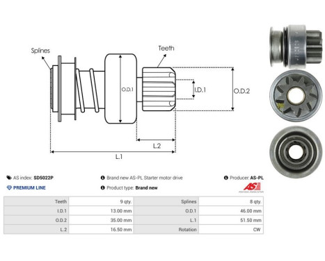 Free wheel drive, starter, Image 4