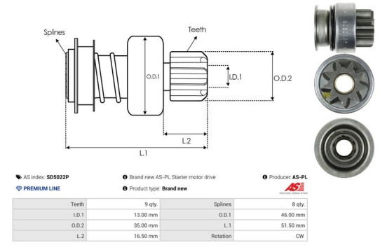 Free wheel drive, starter, Image 4