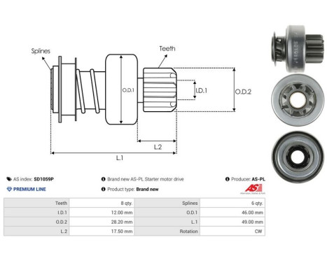 Free wheel drive, starter, Image 4