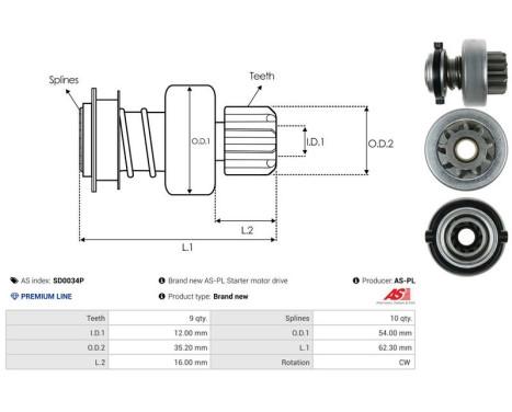 Free wheel drive, starter, Image 4