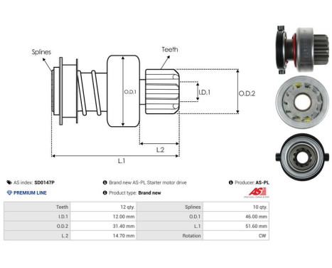 Free wheel drive, starter, Image 4