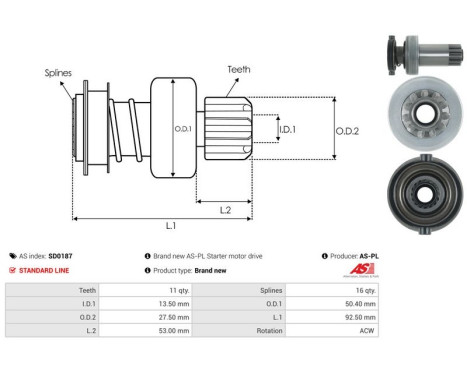 Free wheel drive, starter, Image 4