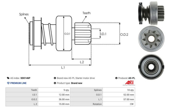 Free wheel drive, starter, Image 4