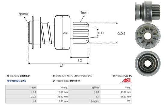 Free wheel drive, starter, Image 4