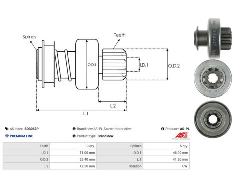 Free wheel drive, starter, Image 4
