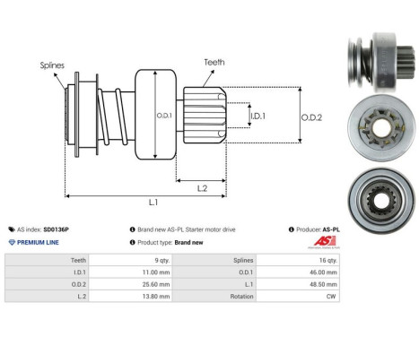 Free wheel drive, starter, Image 4
