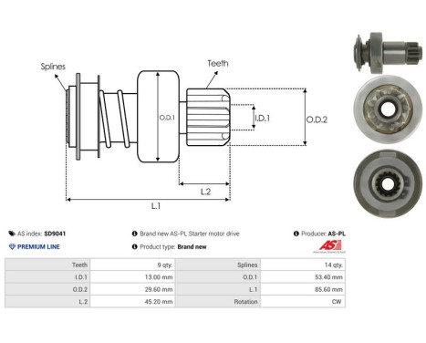 Free wheel drive, starter, Image 4