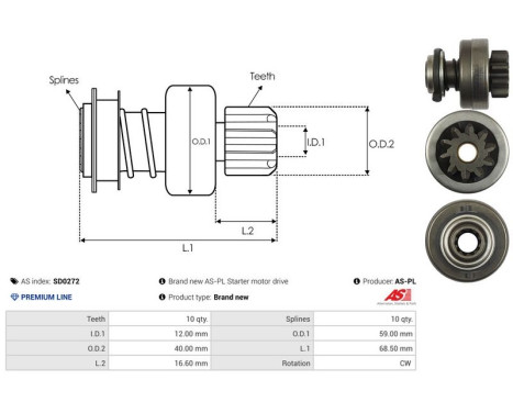 Free wheel drive, starter, Image 4