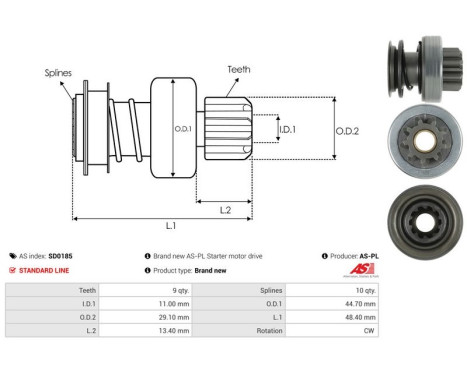 Free wheel drive, starter, Image 4