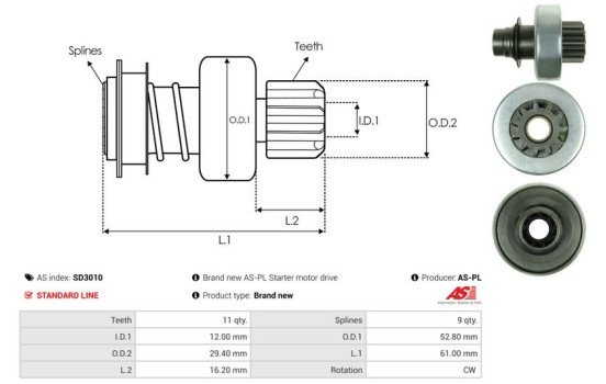 Free wheel drive, starter, Image 4