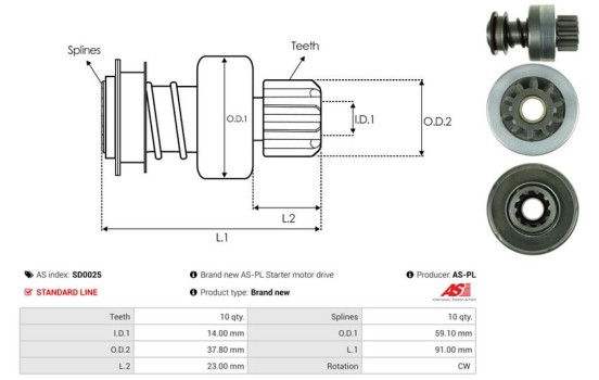Free wheel drive, starter, Image 4