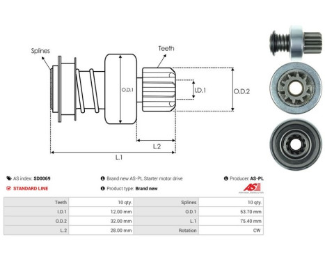 Free wheel drive, starter, Image 4