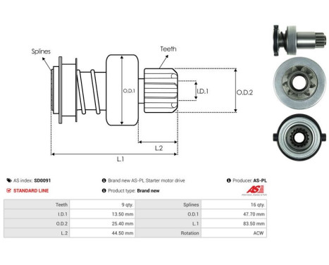 Free wheel drive, starter, Image 4