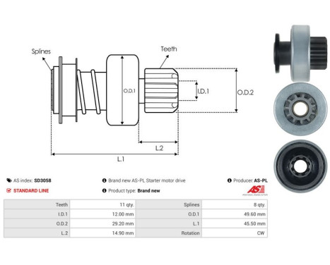 Free wheel drive, starter, Image 4