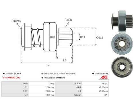 Free wheel drive, starter, Image 4